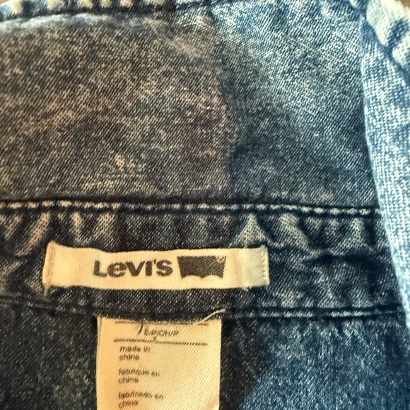Levis Western Style Soft Lightweight Denim Top Size S - Picture 3 of 6